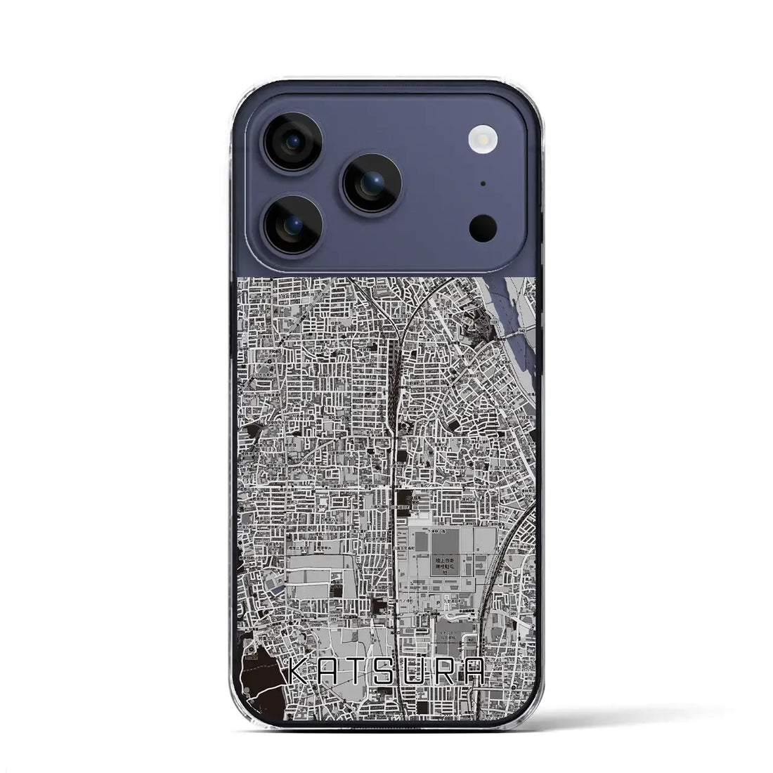 【桂（京都府）】地図柄iPhoneケース（クリアタイプ）