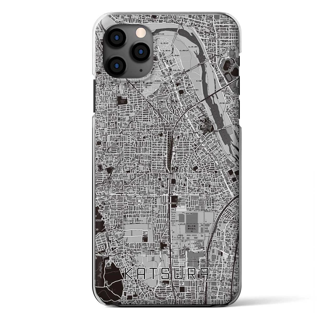 【桂（京都府）】地図柄iPhoneケース（クリアタイプ）