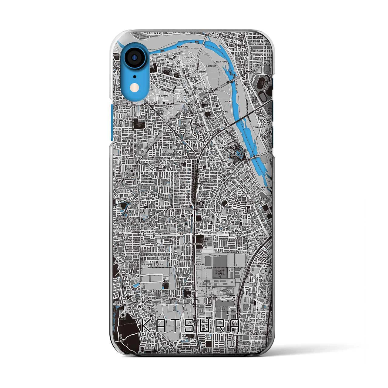 【桂（京都府）】地図柄iPhoneケース（クリアタイプ）