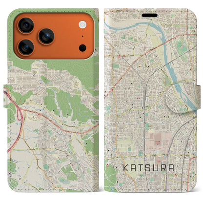 【桂（京都府）】地図柄iPhoneケース（手帳タイプ）