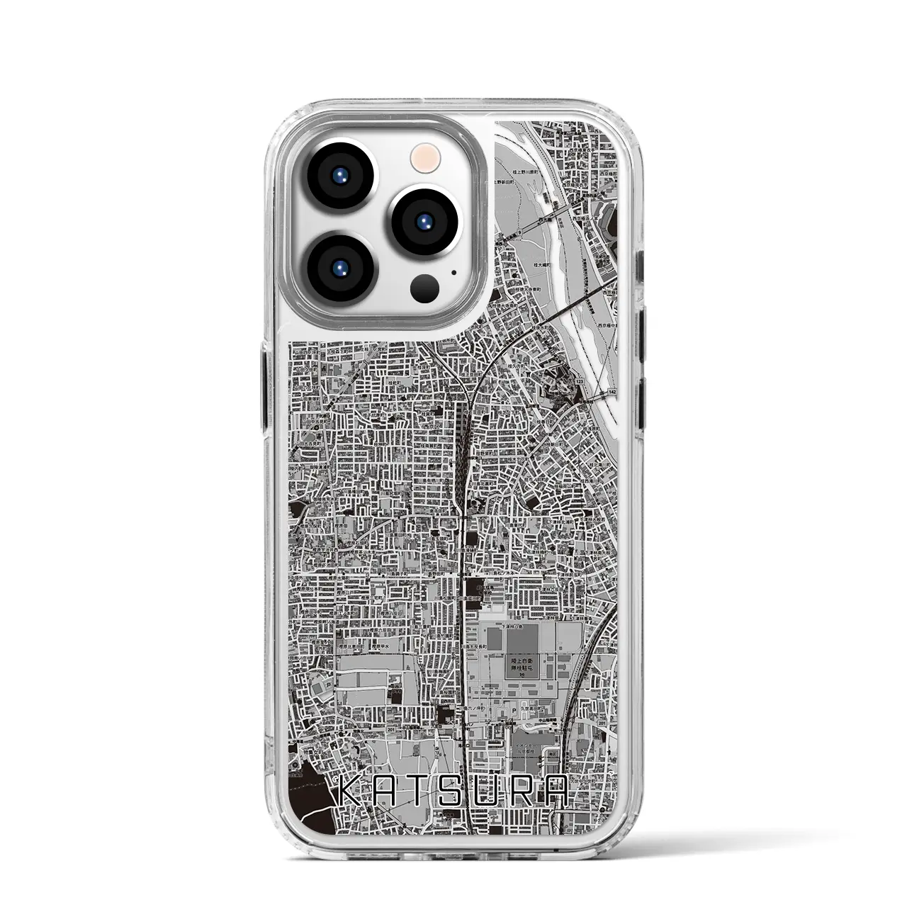 【桂（京都府）】地図柄iPhoneケース（MagSafeタイプ）