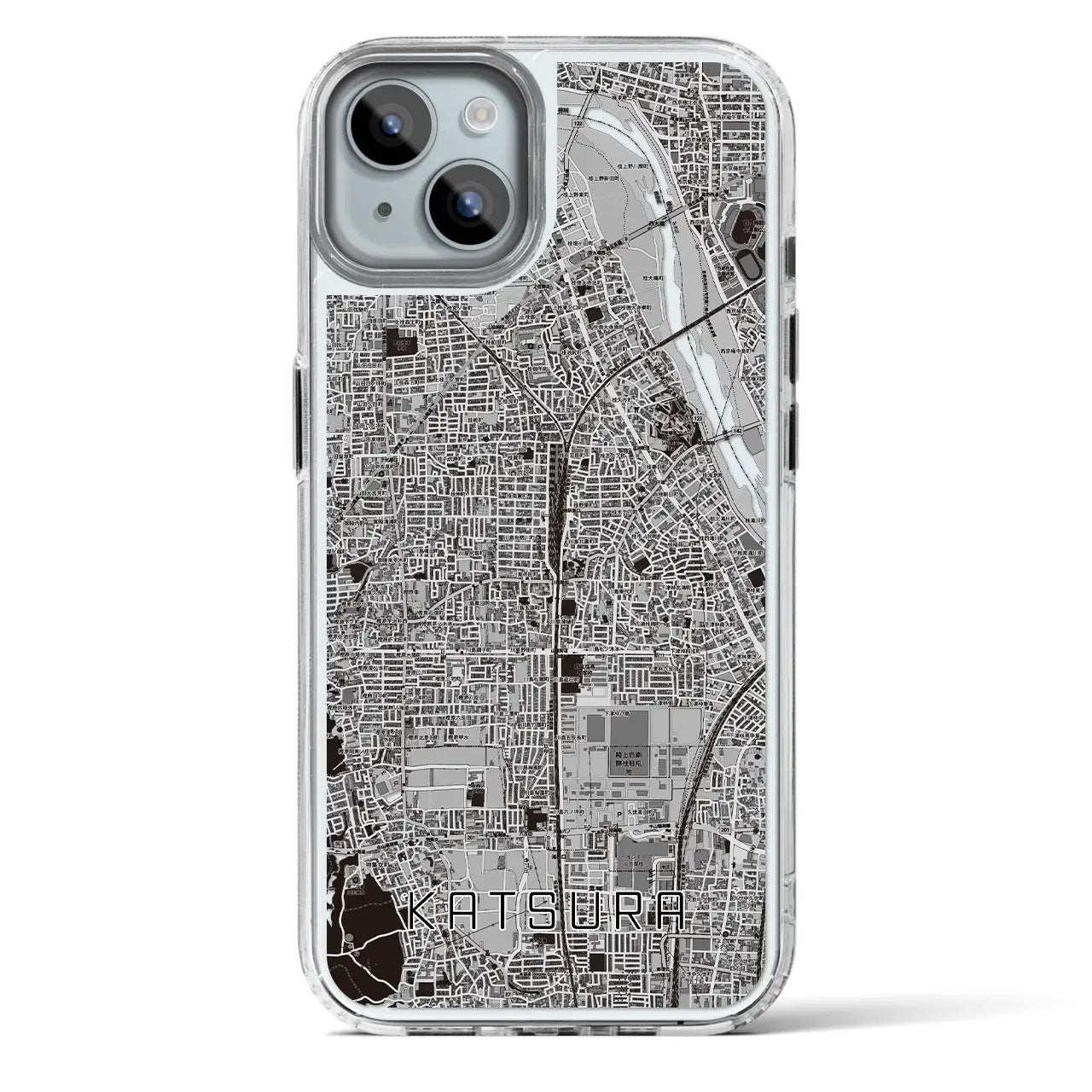 【桂（京都府）】地図柄iPhoneケース（MagSafeタイプ）