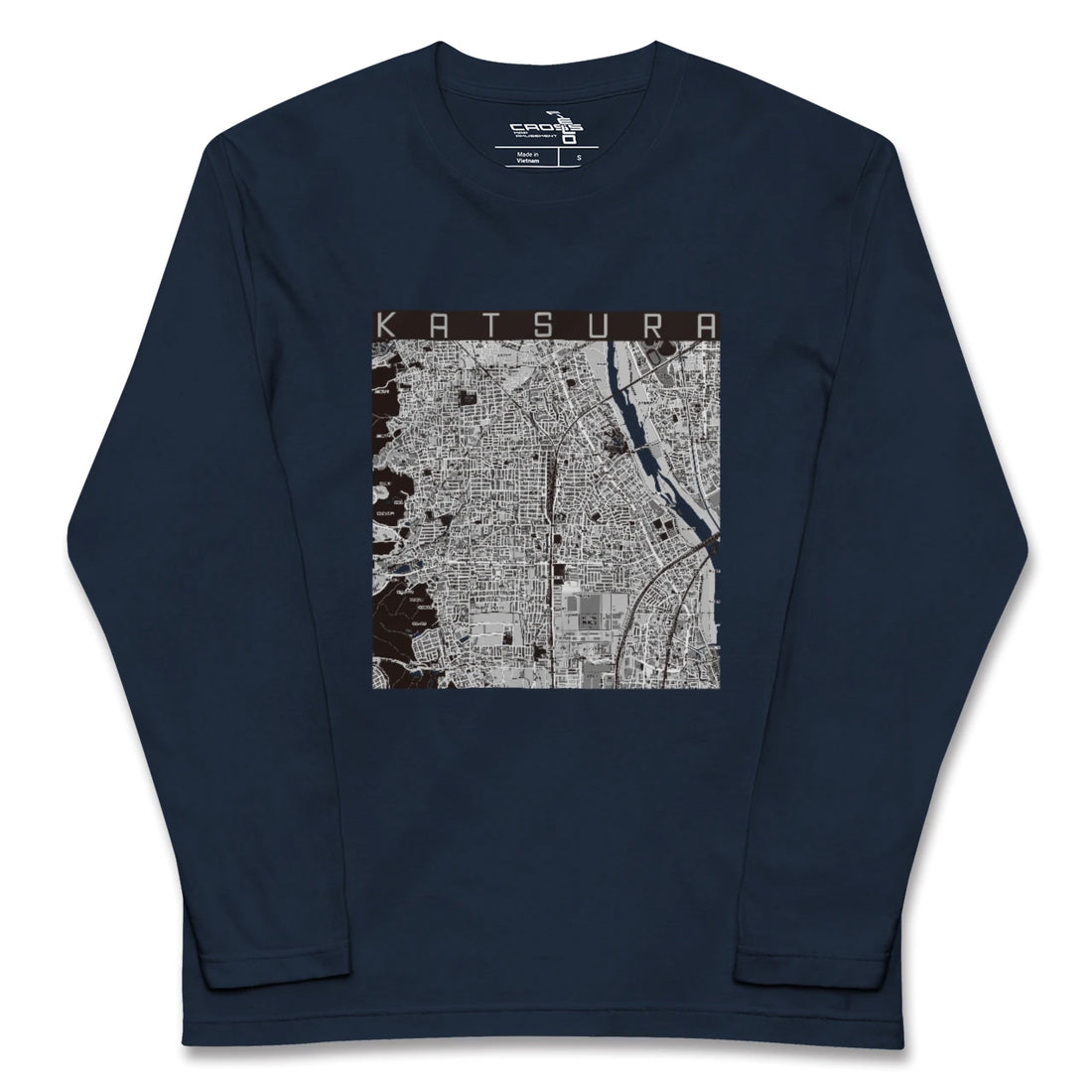 【桂（京都府）】地図柄ロングスリーブTシャツ