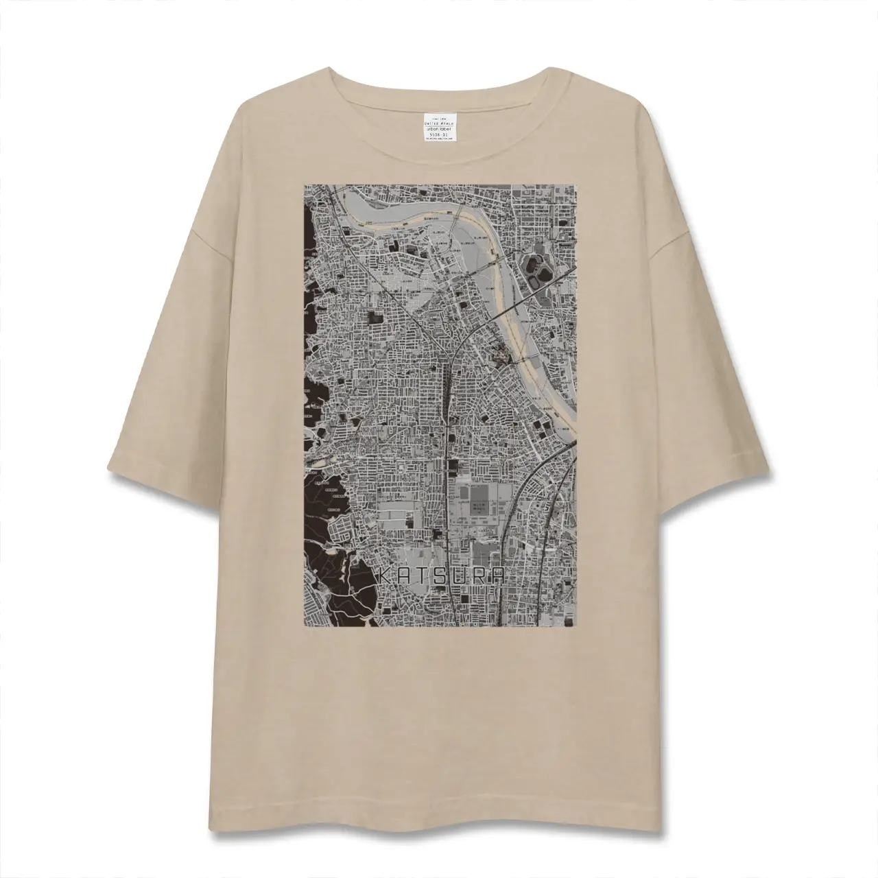 【桂（京都府）】地図柄ビッグシルエットTシャツ