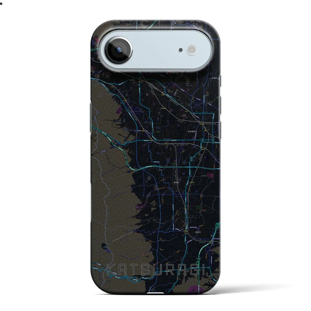 【葛城（奈良県）】地図柄iPhoneケース（バックカバータイプ）