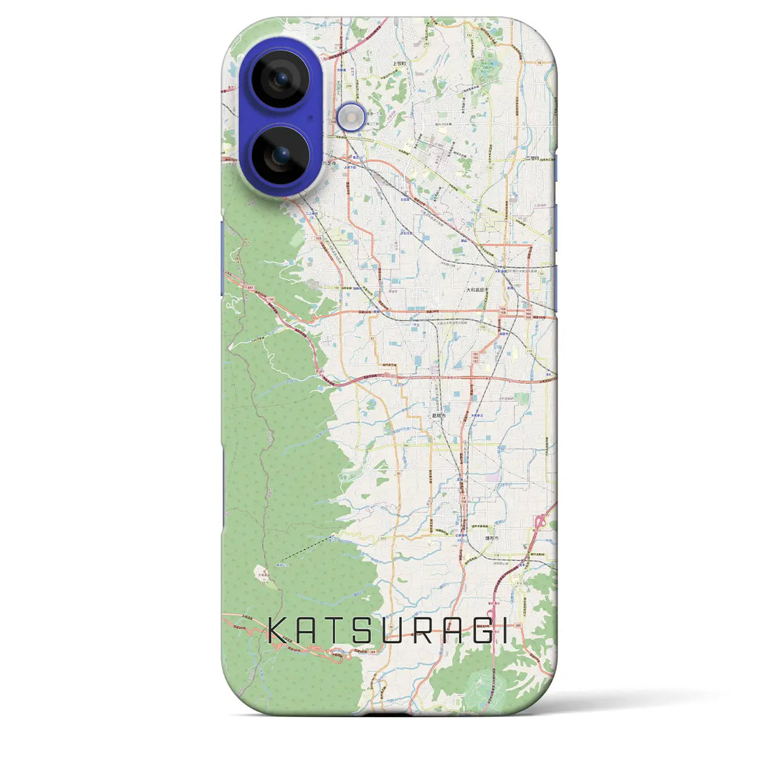 【葛城(奈良県)】地図柄iPhoneケース(バックカバータイプ)ナチュラル・iPhone 16 Pro Max 用