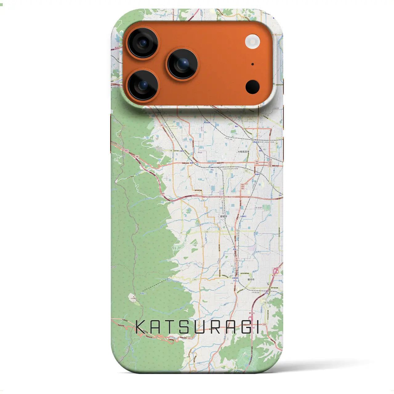 【葛城（奈良県）】地図柄iPhoneケース（バックカバータイプ）