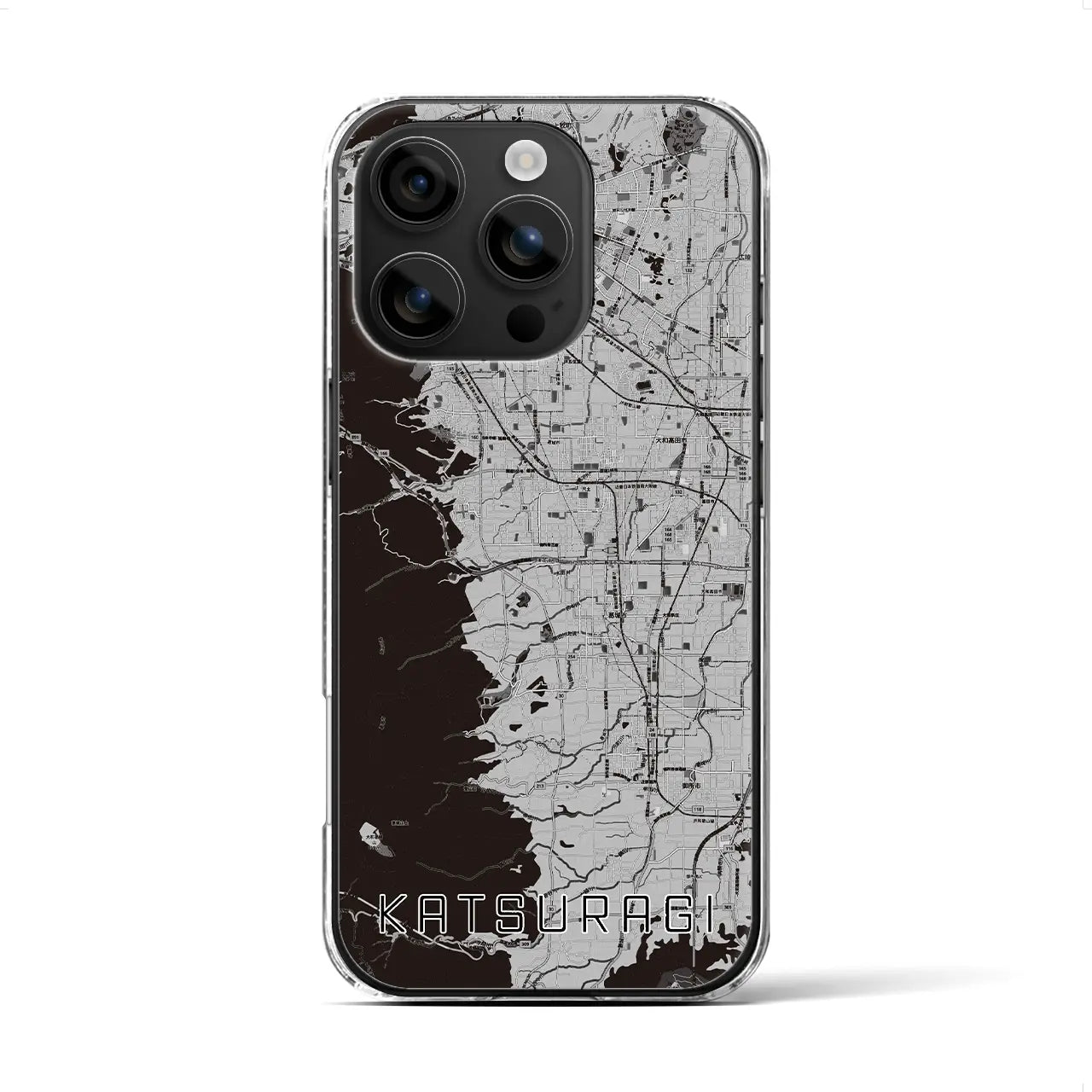 【葛城（奈良県）】地図柄iPhoneケース（クリアタイプ）