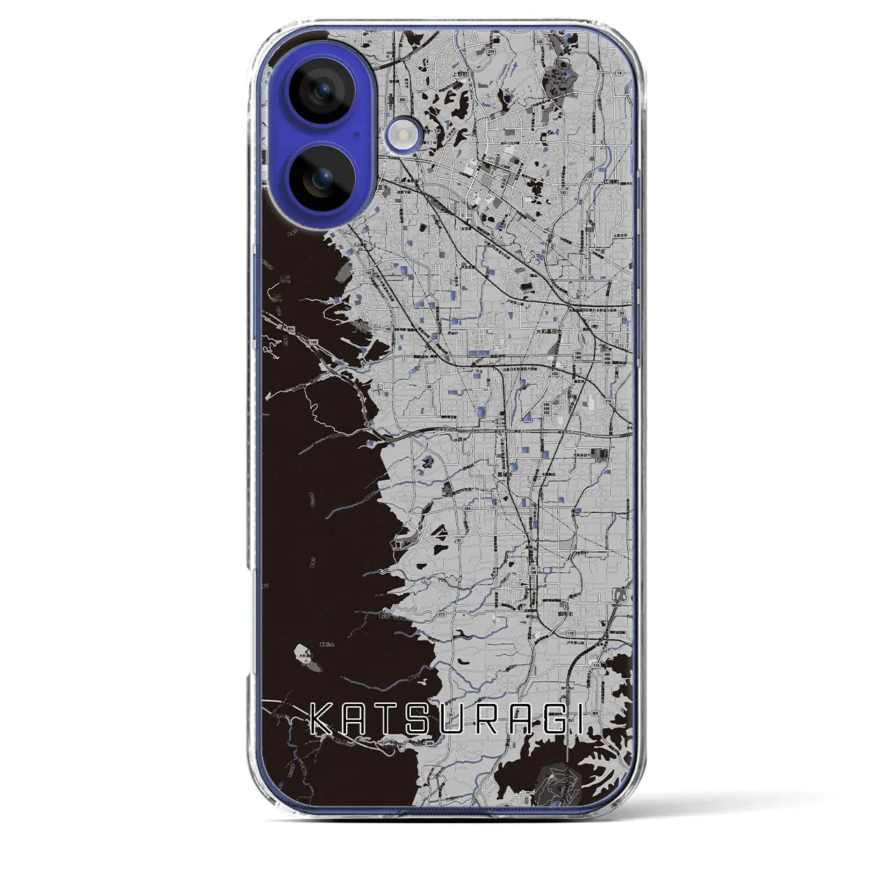 【葛城（奈良県）】地図柄iPhoneケース（クリアタイプ）