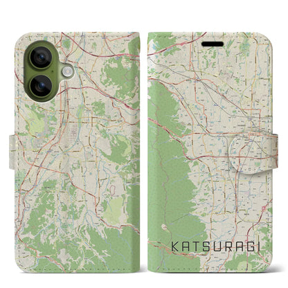 【葛城（奈良県）】地図柄iPhoneケース（手帳タイプ）