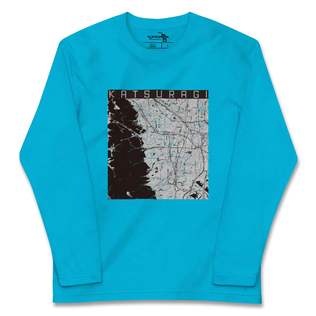 【葛城(奈良県)】地図柄ロングスリーブTシャツ