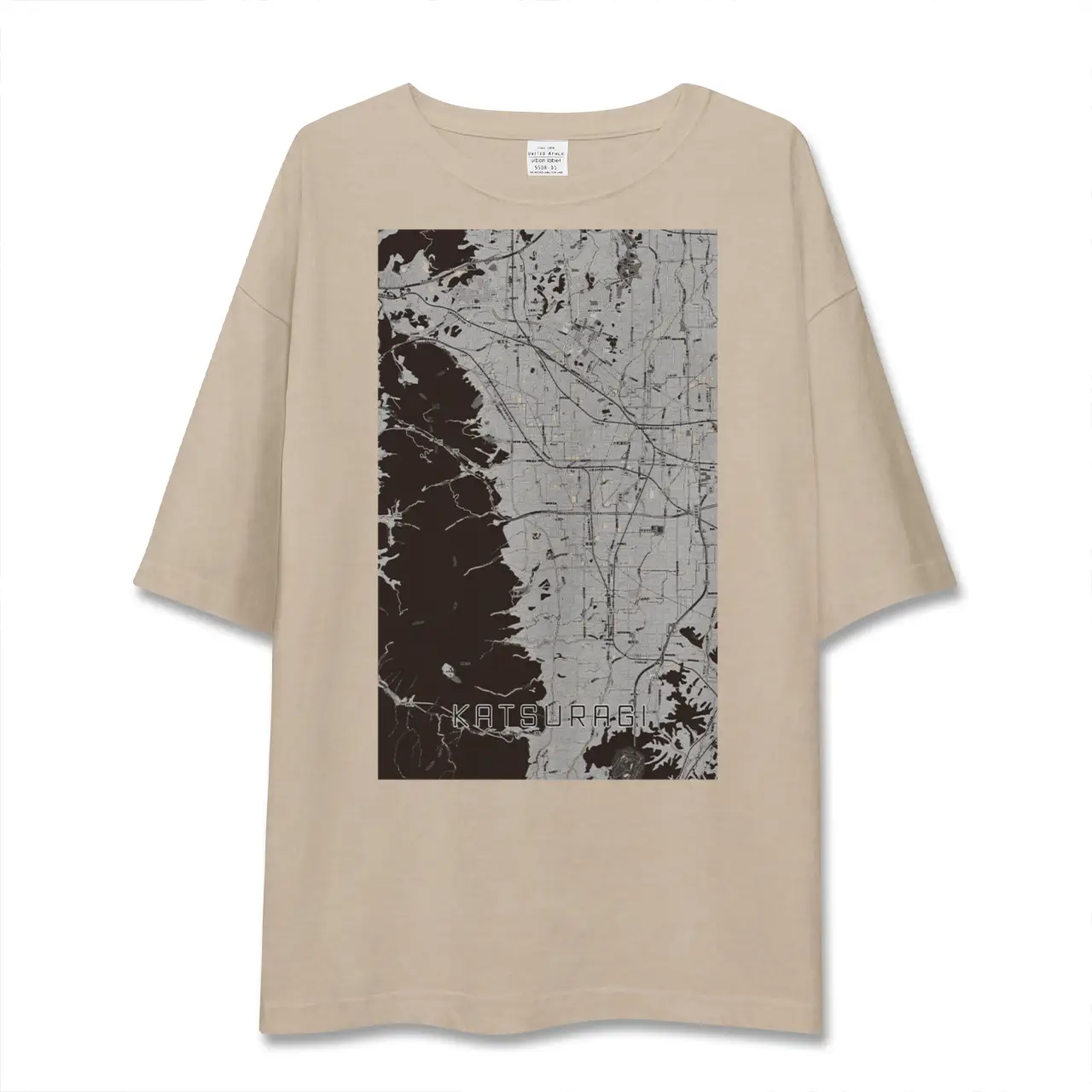 【葛城（奈良県）】地図柄ビッグシルエットTシャツ