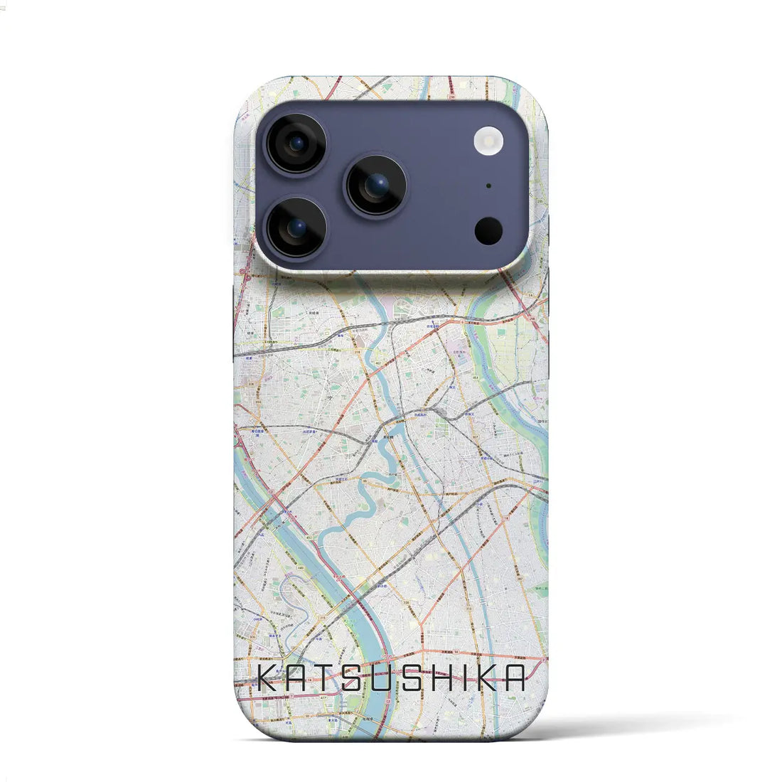 【葛飾（東京都）】地図柄iPhoneケース（バックカバータイプ）ブラック・iPhone 17 Pro Max 用