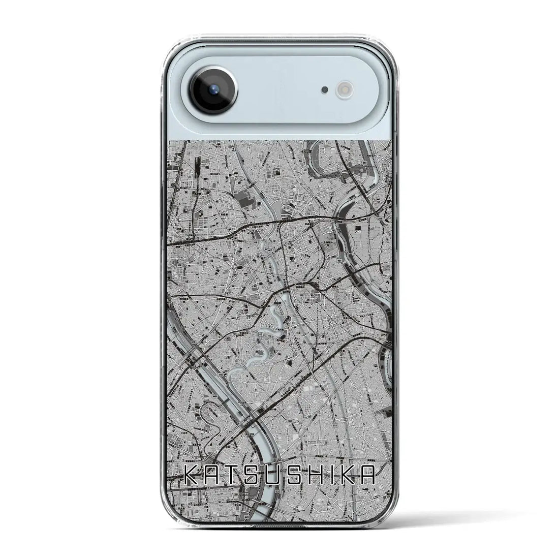 【葛飾（東京都）】地図柄iPhoneケース（クリアタイプ）モノトーン・iPhone 17 Pro Max 用