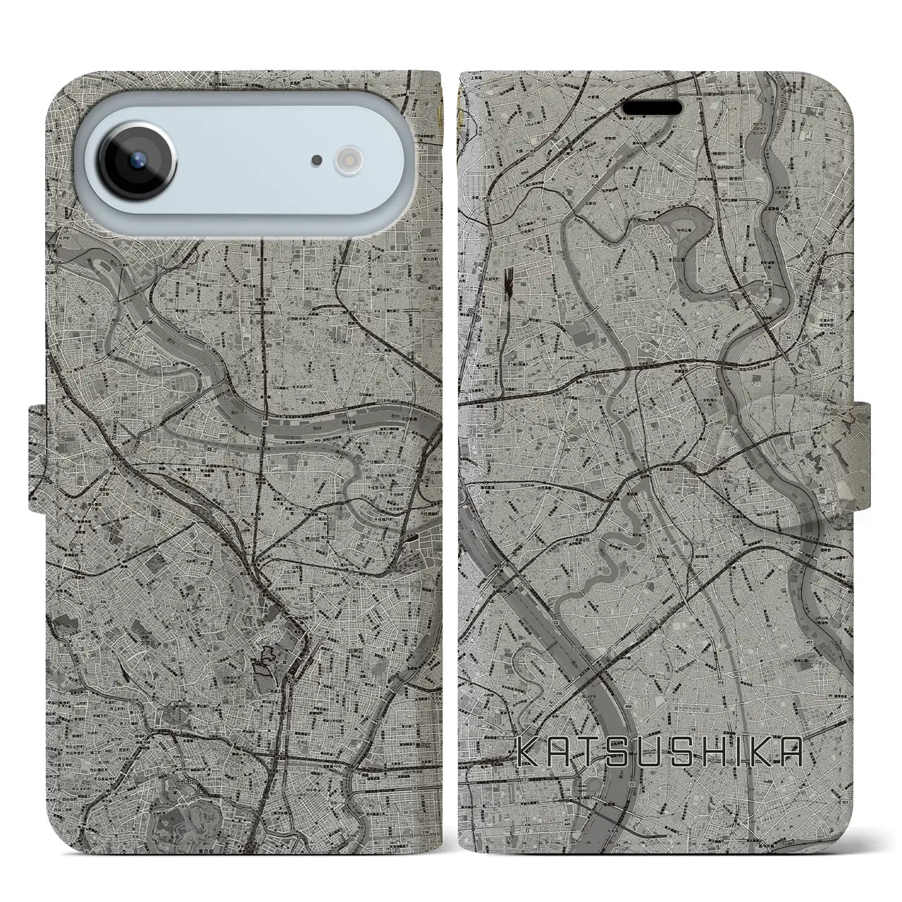 【葛飾（東京都）】地図柄iPhoneケース（手帳タイプ）