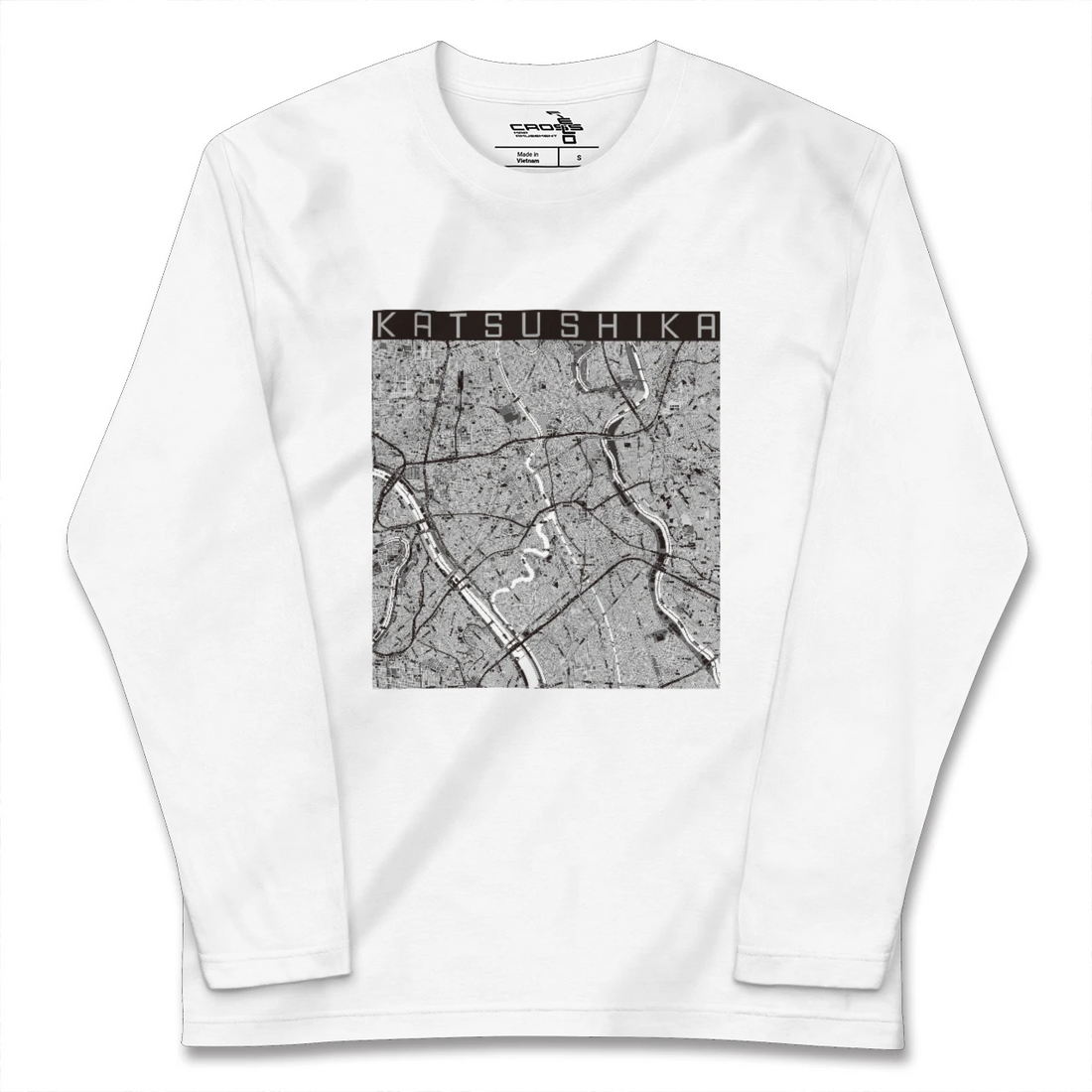 【葛飾(東京都)】地図柄ロングスリーブTシャツ