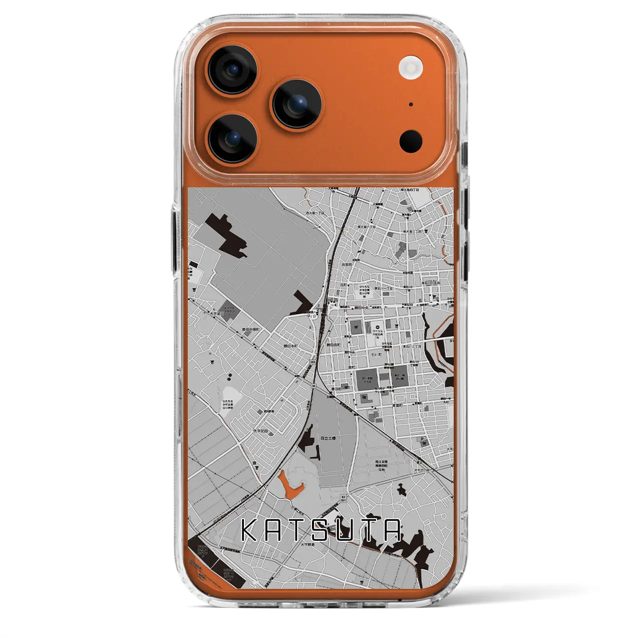 【勝田（茨城県）】地図柄iPhoneケース（MagSafeタイプ）