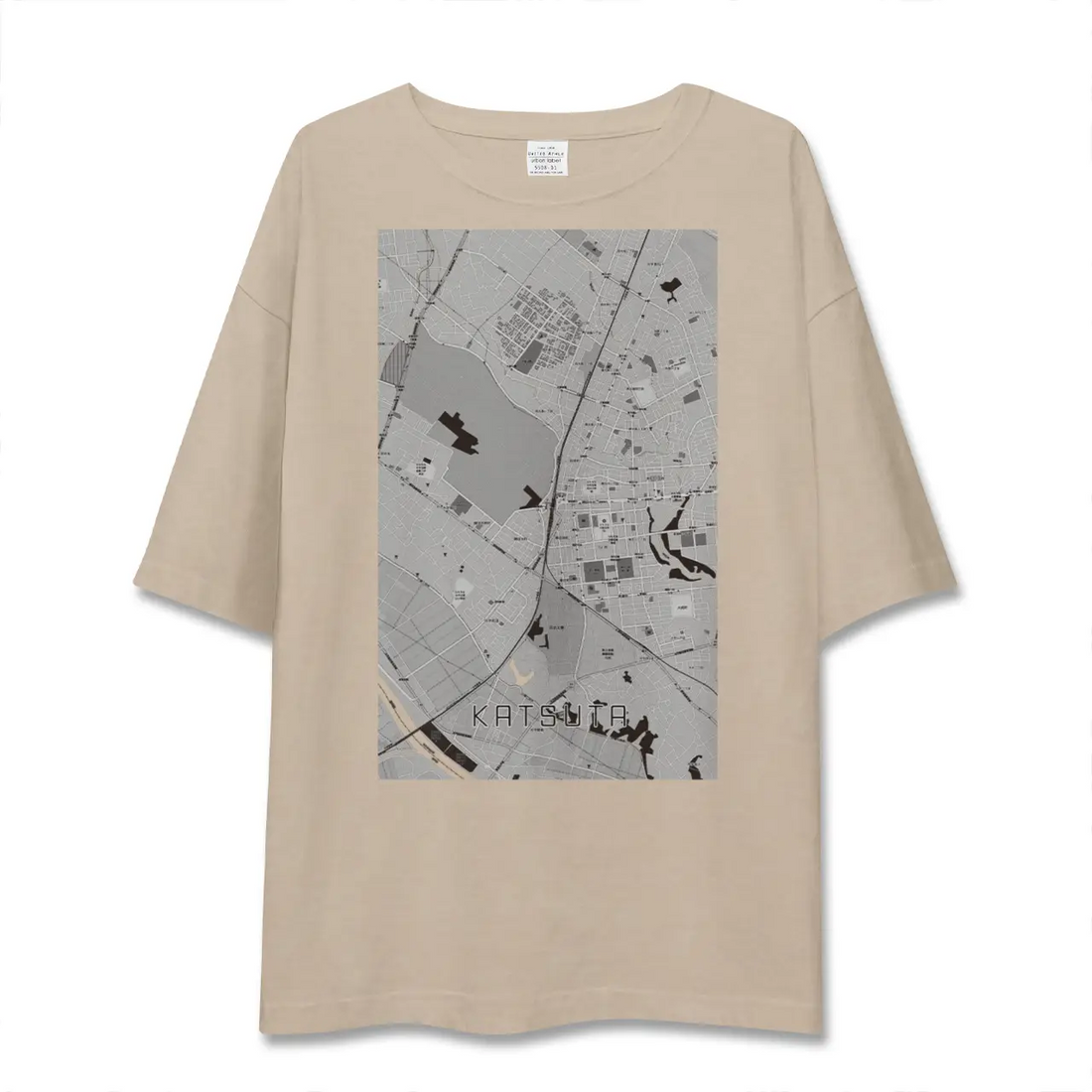 【勝田(茨城県)】地図柄ビッグシルエットTシャツ