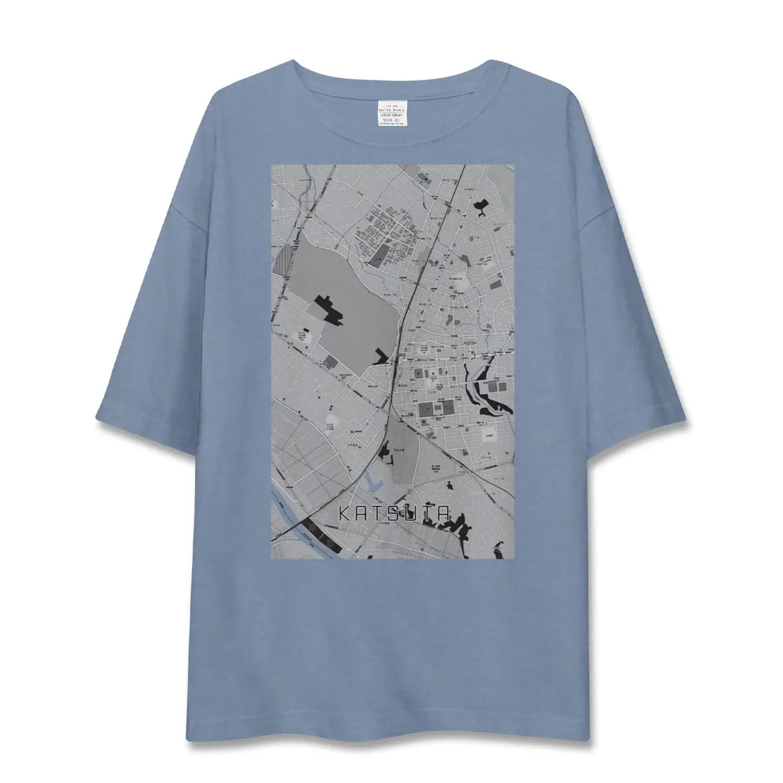 【勝田（茨城県）】地図柄ビッグシルエットTシャツ