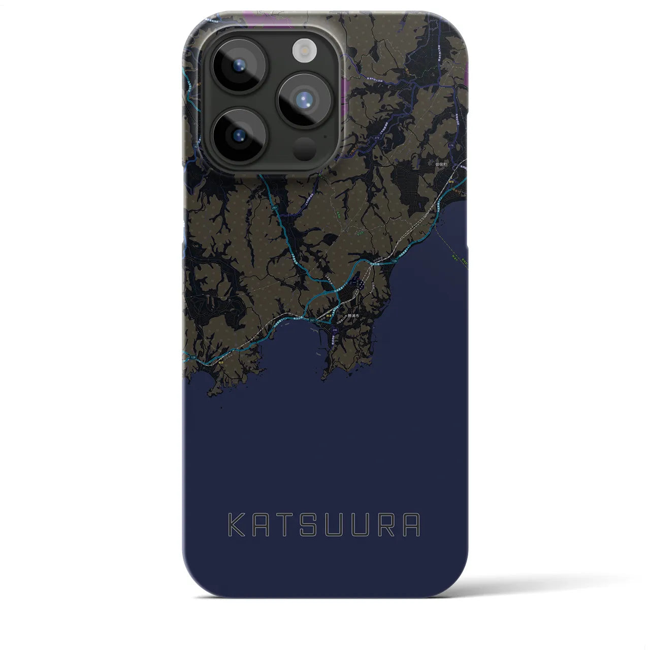 【勝浦（千葉県）】地図柄iPhoneケース（バックカバータイプ）