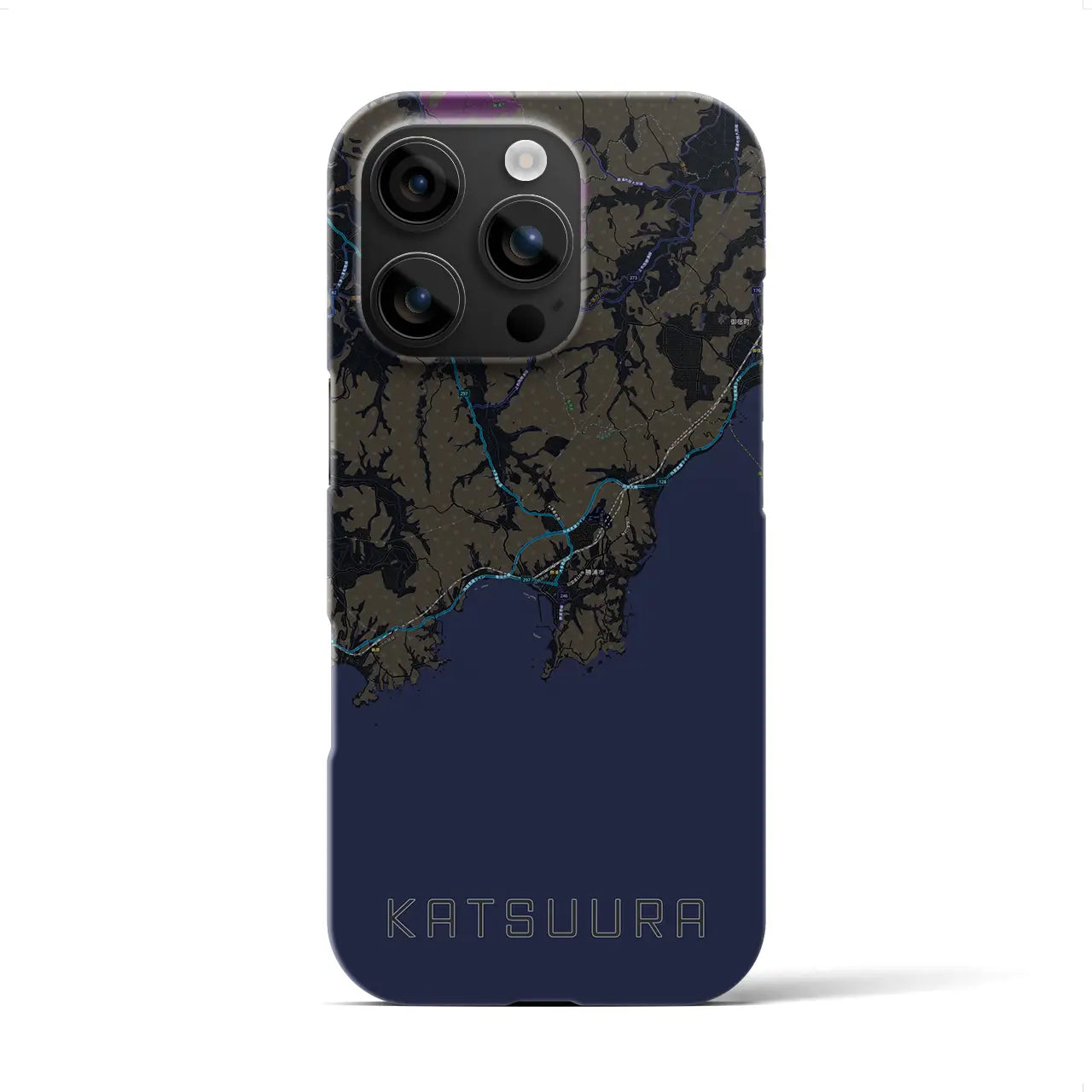 【勝浦（千葉県）】地図柄iPhoneケース（バックカバータイプ）