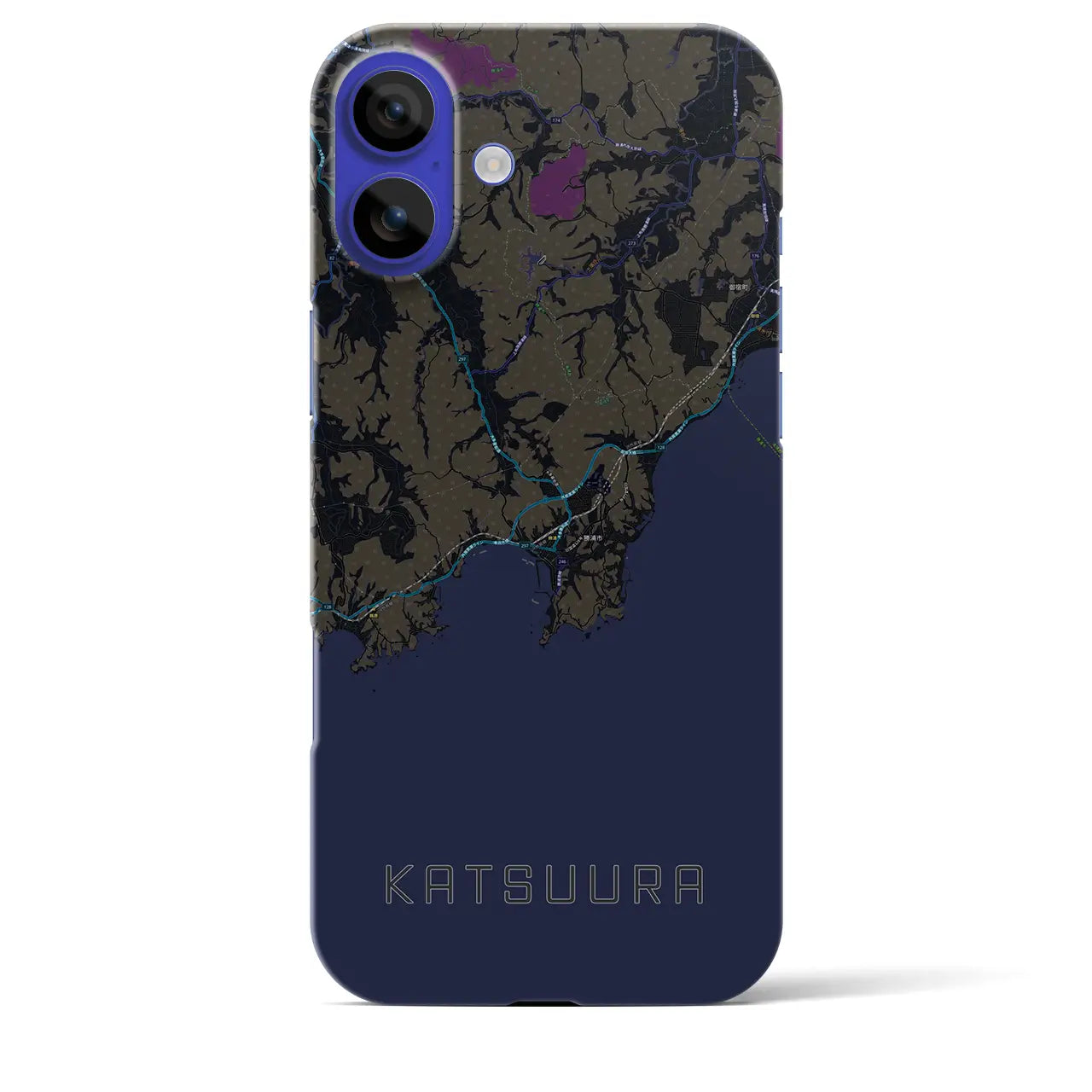 【勝浦（千葉県）】地図柄iPhoneケース（バックカバータイプ）