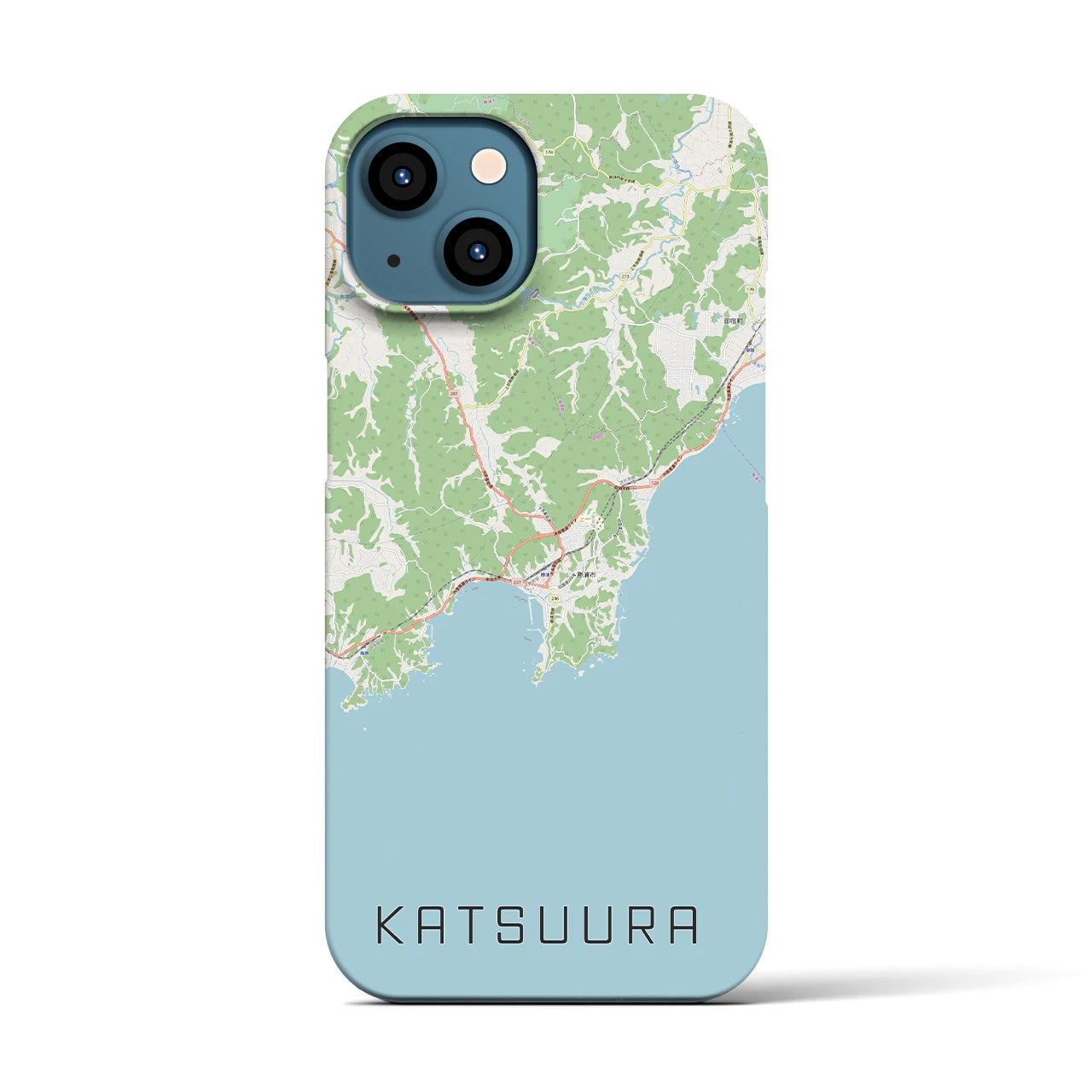 【勝浦（千葉県）】地図柄iPhoneケース（バックカバータイプ）
