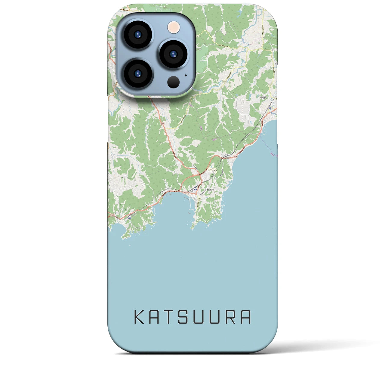 【勝浦（千葉県）】地図柄iPhoneケース（バックカバータイプ）