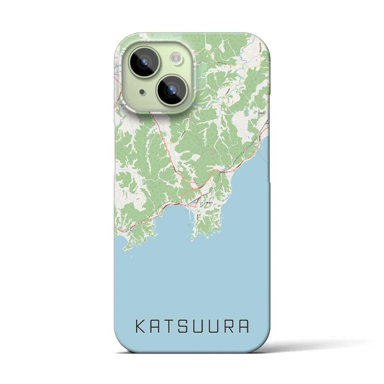 【勝浦（千葉県）】地図柄iPhoneケース（バックカバータイプ）