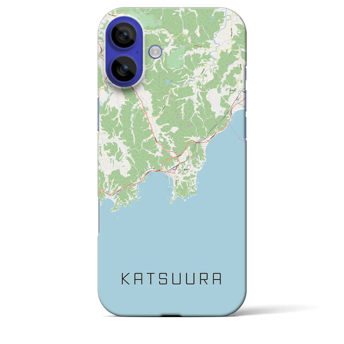 【勝浦（千葉県）】地図柄iPhoneケース（バックカバータイプ）ナチュラル・iPhone 16 Pro Max 用