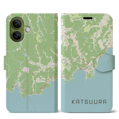 【勝浦（千葉県）】地図柄iPhoneケース（手帳タイプ）