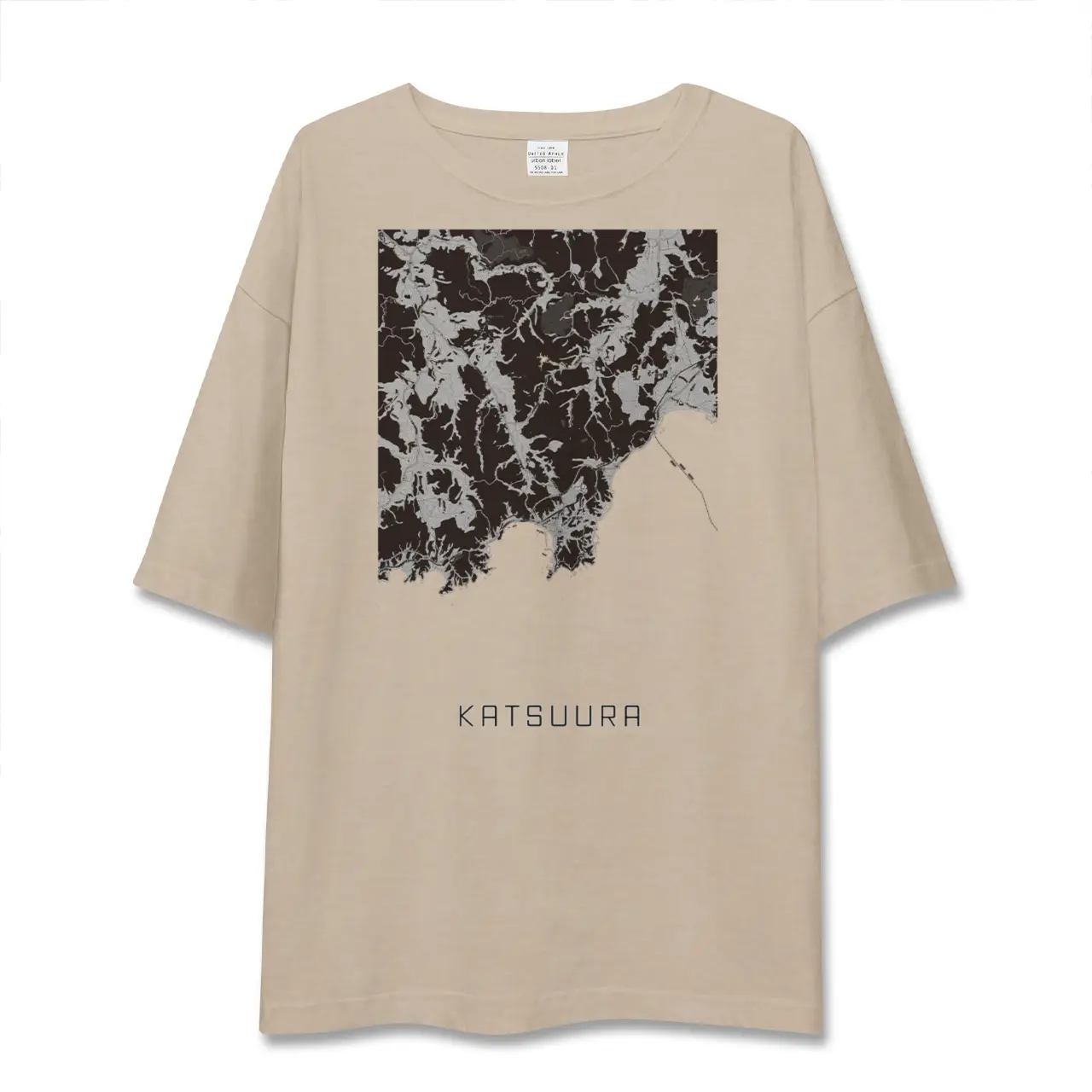 【勝浦（千葉県）】地図柄ビッグシルエットTシャツ