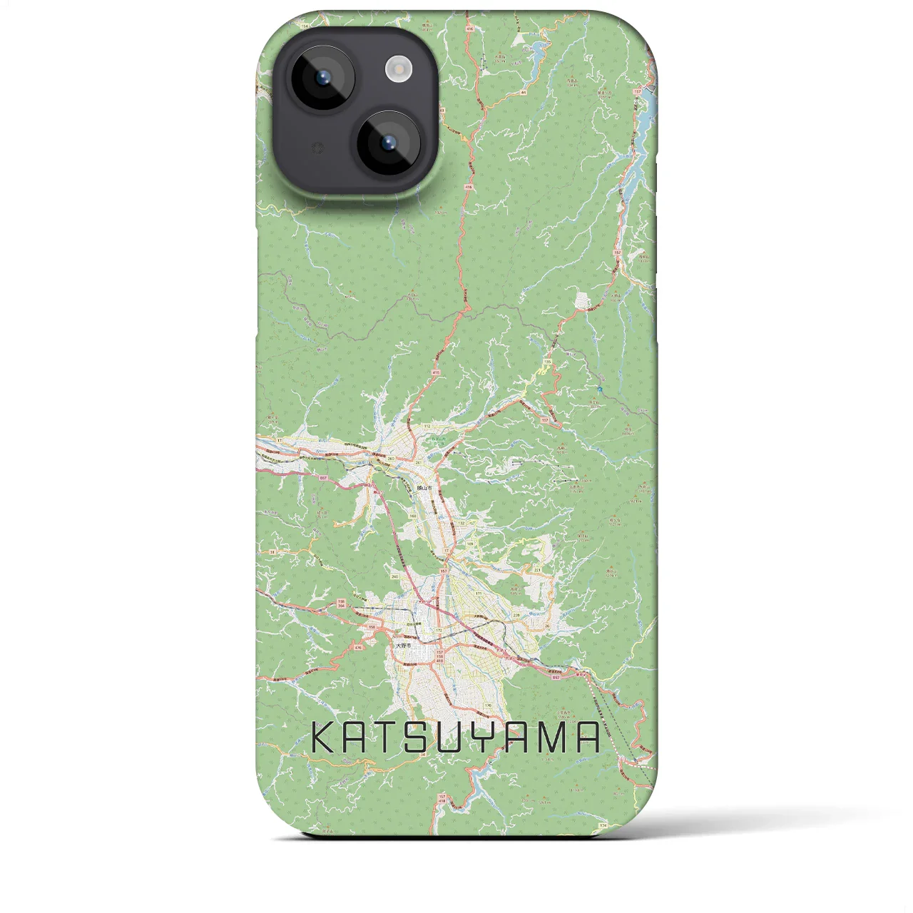 【勝山（福井県）】地図柄iPhoneケース（バックカバータイプ）