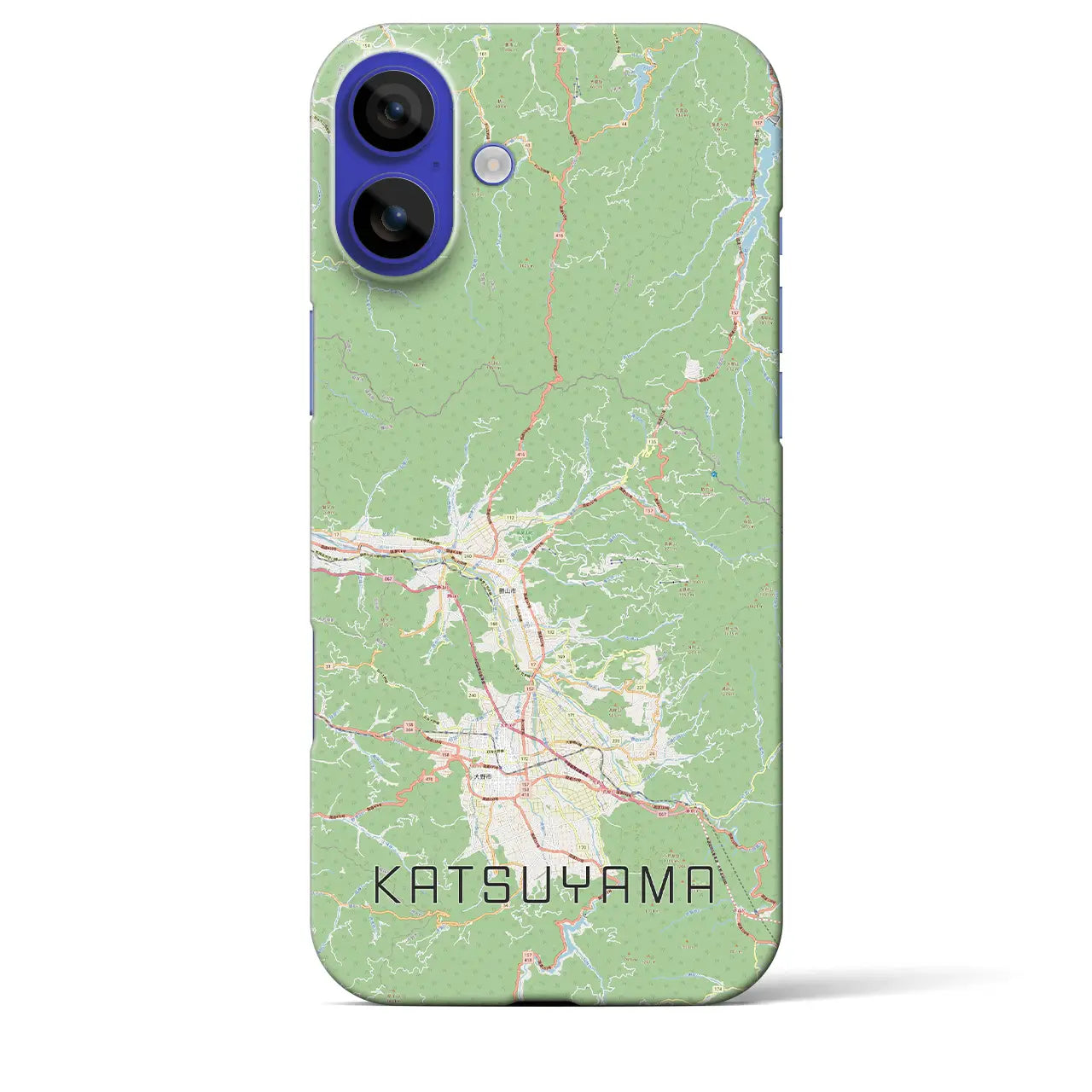 【勝山（福井県）】地図柄iPhoneケース（バックカバータイプ）ナチュラル・iPhone 16 Pro Max 用