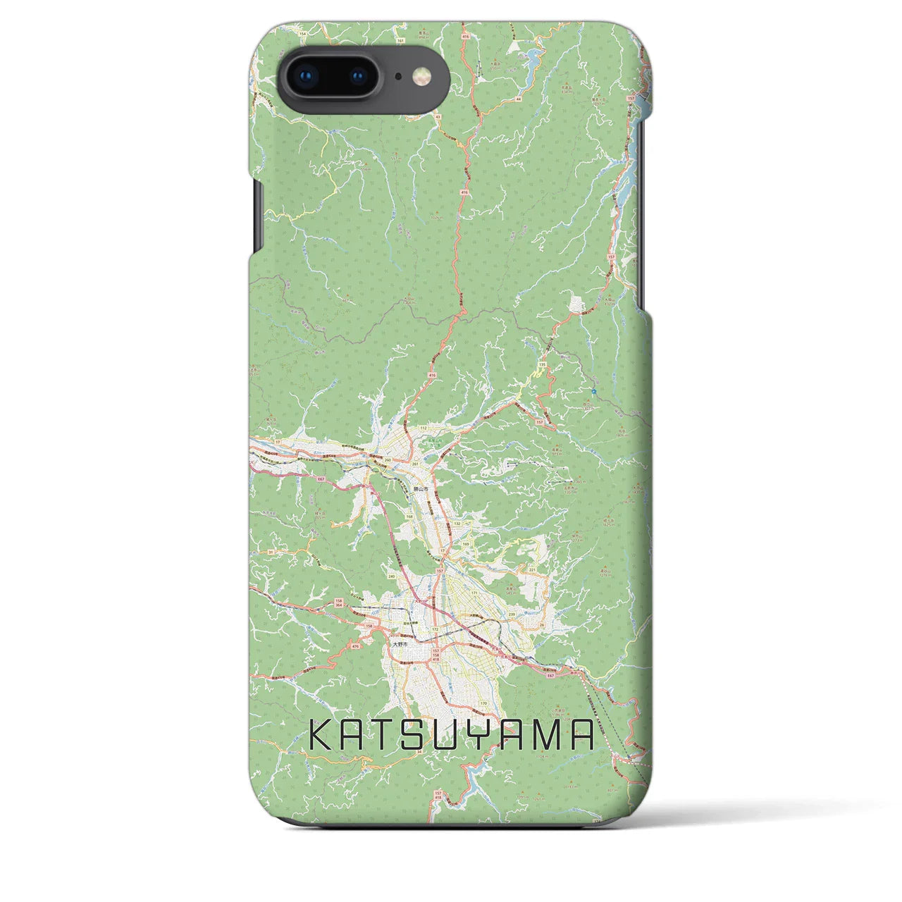 【勝山（福井県）】地図柄iPhoneケース（バックカバータイプ）