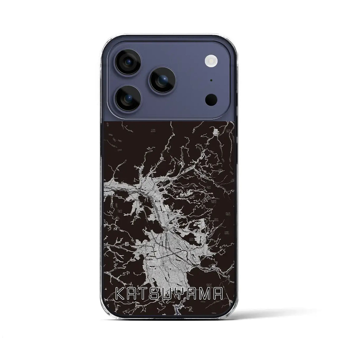 【勝山(福井県)】地図柄iPhoneケース(クリアタイプ)モノトーン・iPhone 17 Pro Max 用