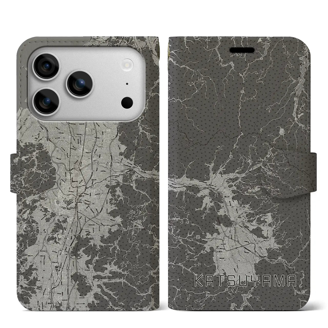 【勝山（福井県）】地図柄iPhoneケース（手帳タイプ）