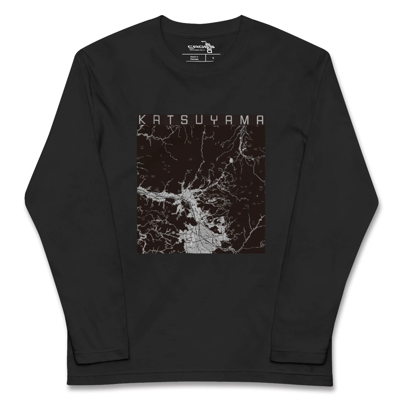 【勝山（福井県）】地図柄ロングスリーブTシャツ
