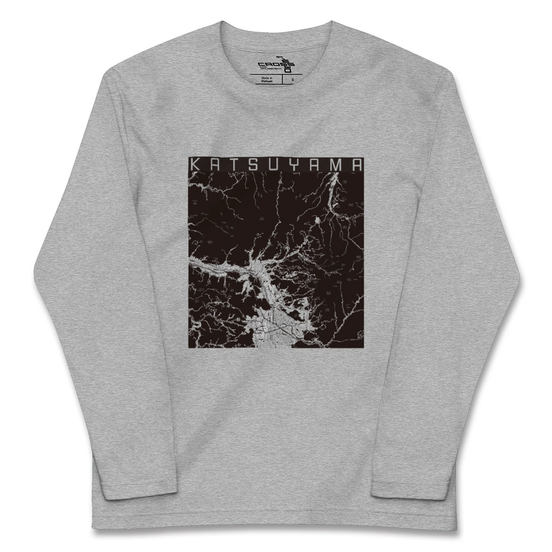【勝山（福井県）】地図柄ロングスリーブTシャツ