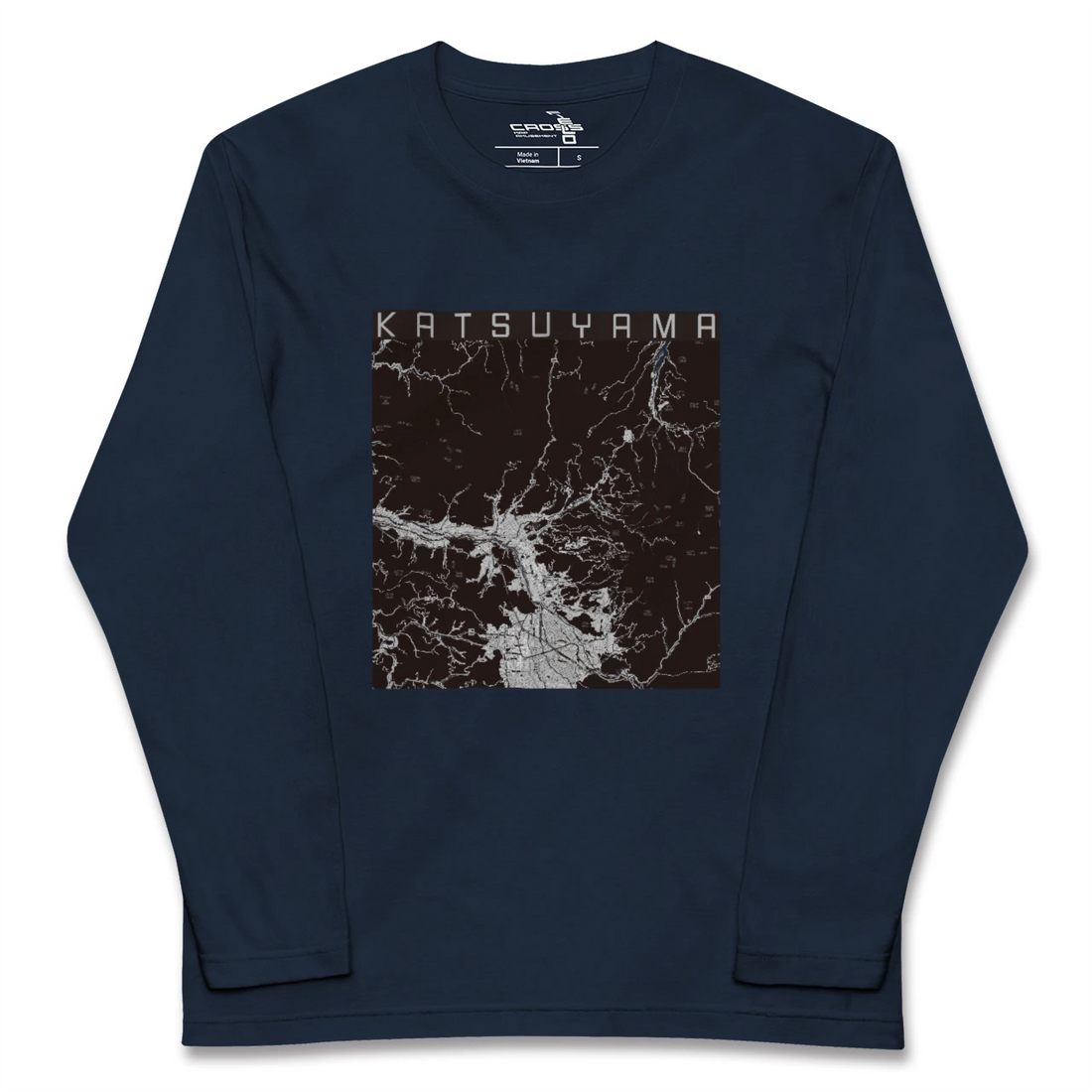 【勝山（福井県）】地図柄ロングスリーブTシャツ