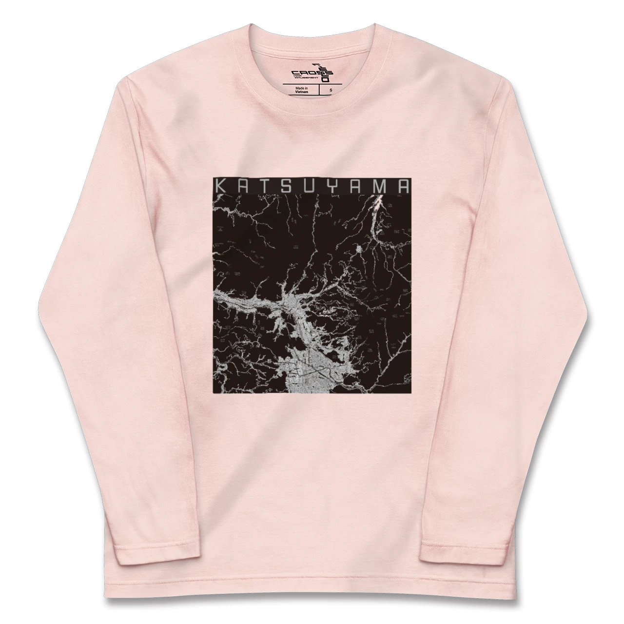 【勝山（福井県）】地図柄ロングスリーブTシャツ