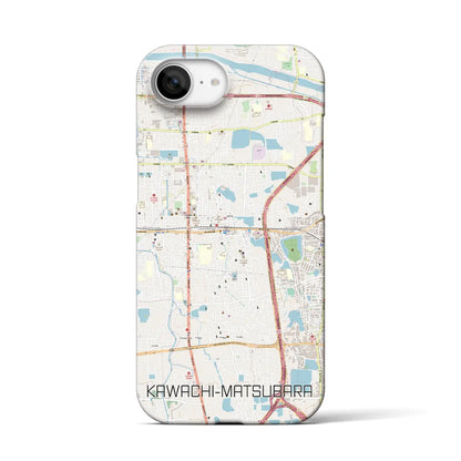 【河内松原（大阪府）】地図柄iPhoneケース（バックカバータイプ）