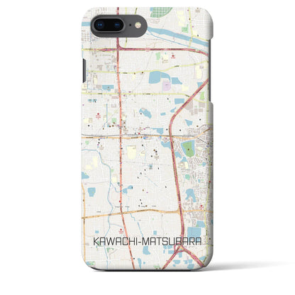 【河内松原（大阪府）】地図柄iPhoneケース（バックカバータイプ）