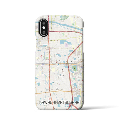 【河内松原（大阪府）】地図柄iPhoneケース（バックカバータイプ）