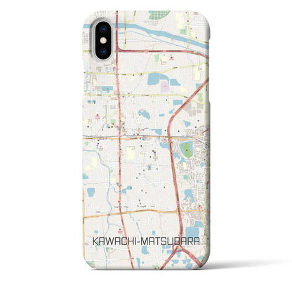 【河内松原（大阪府）】地図柄iPhoneケース（バックカバータイプ）