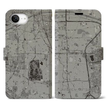 【河内松原（大阪府）】地図柄iPhoneケース（手帳タイプ）