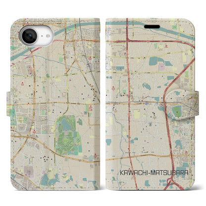 【河内松原（大阪府）】地図柄iPhoneケース（手帳タイプ）