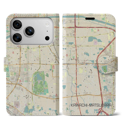 【河内松原（大阪府）】地図柄iPhoneケース（手帳タイプ）