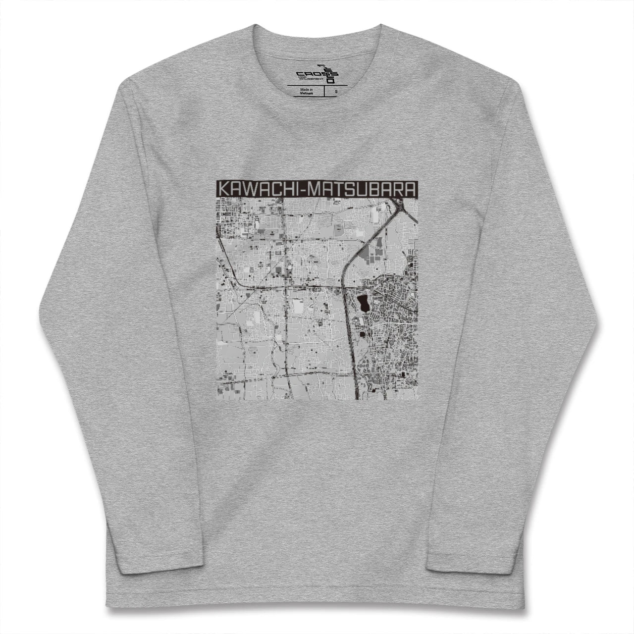 【河内松原（大阪府）】地図柄ロングスリーブTシャツ