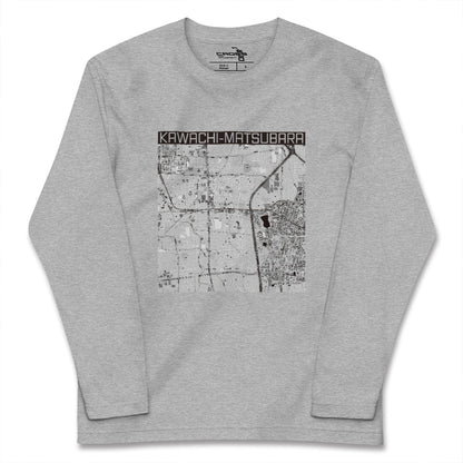 【河内松原（大阪府）】地図柄ロングスリーブTシャツ